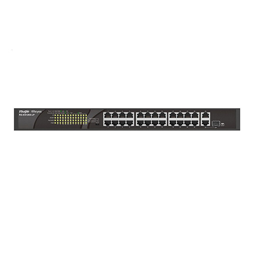 17085 RUIJIE REYEE RG-ES126S-LP 24 PORT POE 1 PORT SFP 1 PORT GBIT UPLINK 10/100 SWITCH 180W