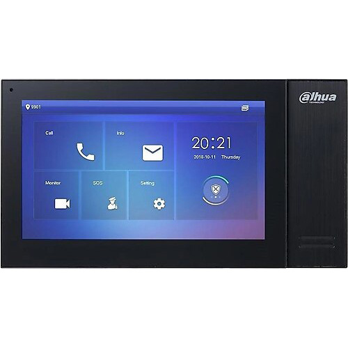 DAHUA VTH-2421FB-P 7 IP İÇ KAPI ÜNİTESİ LCD DOKUNMATİK EKRAN SİYAH