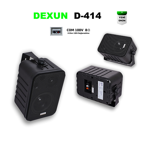 DEXUN D-414T 4 200W 2 YOLLU SİYAH SÜTUN HOPARLÖR