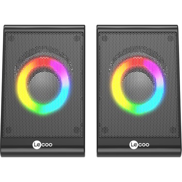 LENOVO LECOO DS100 1+1 6W RMS RGB LEDLİ SİYAH HOPARLÖR