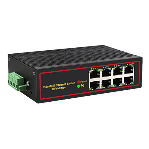SHARK TXI036 8 PORT 2 PORT 10/100 YÖNETİLEMEZ ENDÜSTRİYEL SWITCH 200 METRE