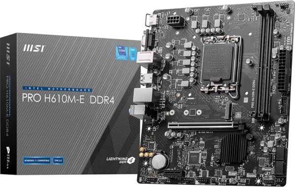 MSI INTEL PRO H610M-E DDR4 VGA GLAN SC-1700P 12. NESİL İŞLEMCİLER İÇİN M2 NVMe ANAKART