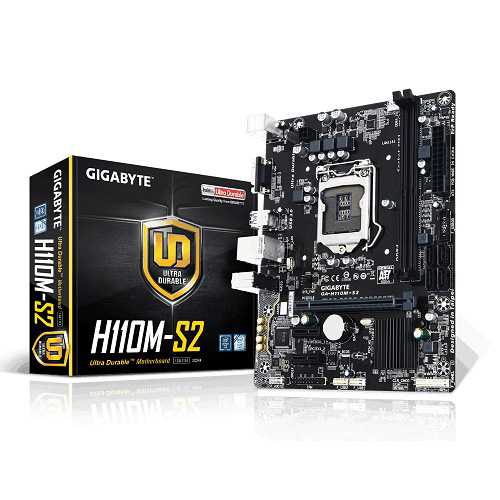 GIGABYTE INTEL H110M-S2 H110 DDR4 VGA GLAN SC-1151