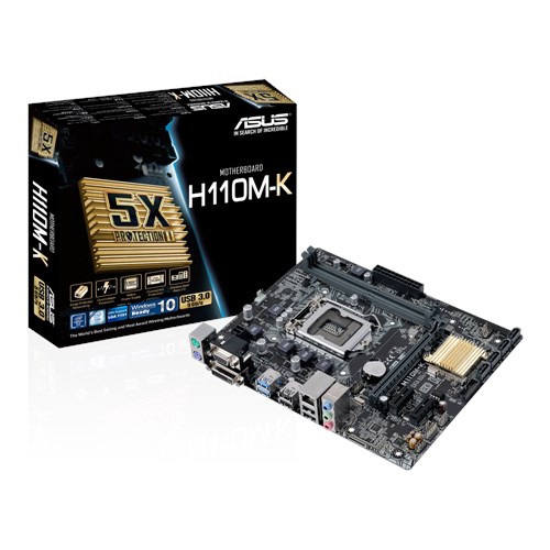 ASUS INTEL H110M-K H110 DDR4 2133 VGA GLAN SC-1151