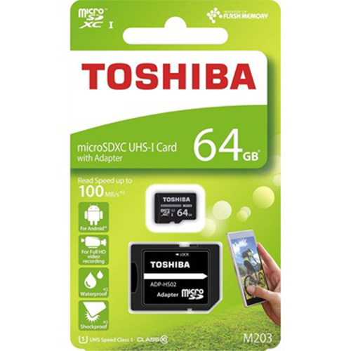 TOSHIBA 64 GB MICRO SD CLASS 10 ADAPTÖRLÜ THN-M203K0640EA