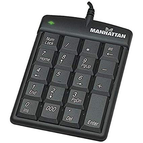9647 MANHATTAN 176354 USB / 2.0 SLİM SIYAH NUMERİK KLAVYE
