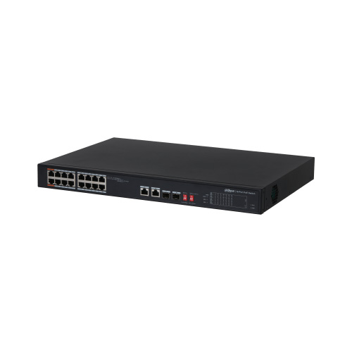 PFS3218-16ET-135 DAHUA PFS3218-16ET-135 16 PORT POE 2 PORT SFP 2 PORT GBIT UPLİNK 10/100 SWITCH 135W