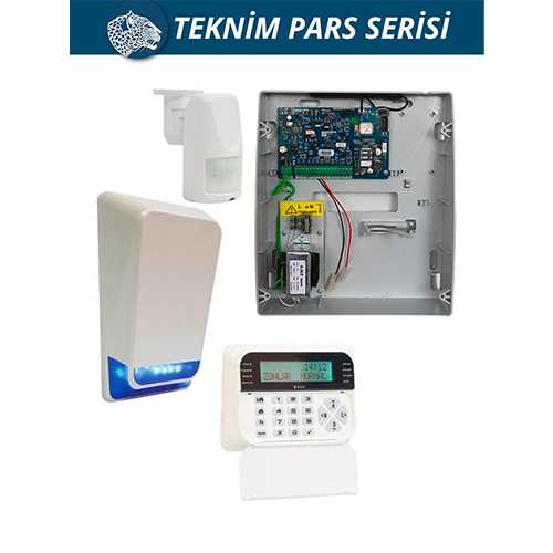 TEKNİM TSP-5324 LCD 4+4 ZONE KABLOLU GSM/GPRSLİ ALARM SETİ AKÜ HARİÇ
